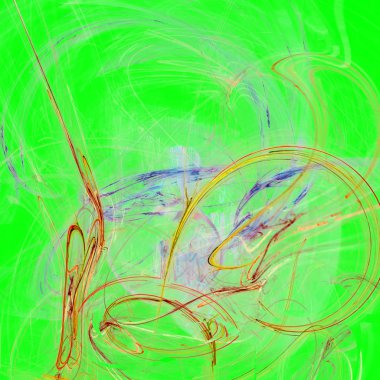 Fantezi kaotik renkli fraktal desen. Soyut Fraktal şekiller. 3D render resimde arka plan veya duvar kağıdı