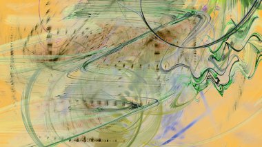 Fantezi kaotik renkli fraktal desen. Soyut Fraktal şekiller. 3D render resimde arka plan veya duvar kağıdı