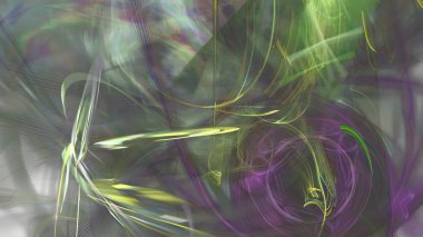 Fantezi kaotik renkli fraktal desen. Soyut Fraktal şekiller. 3D render resimde arka plan veya duvar kağıdı