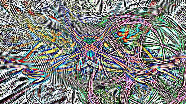 Fantasie chaotische kleurrijke fractale patroon. Abstracte fractale vormen. 3D rendering afbeelding achtergrond of behang — Stockfoto