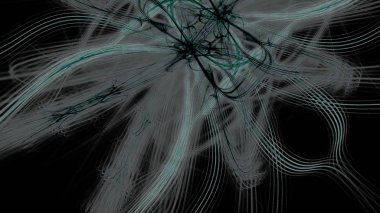 Fantezi kaotik renkli fraktal desen. Soyut Fraktal şekiller. 3D render resimde arka plan veya duvar kağıdı