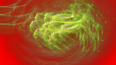 Fantezi kaotik renkli fraktal desen. Soyut Fraktal şekiller. 3D render resimde arka plan veya duvar kağıdı