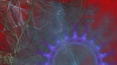Fantezi kaotik renkli fraktal desen. Soyut Fraktal şekiller. 3D render resimde arka plan veya duvar kağıdı