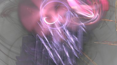 Fantezi kaotik renkli fraktal desen. Soyut Fraktal şekiller. 3D render resimde arka plan veya duvar kağıdı