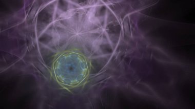 Fantezi kaotik renkli fraktal desen. Soyut Fraktal şekiller. 3D render resimde arka plan veya duvar kağıdı