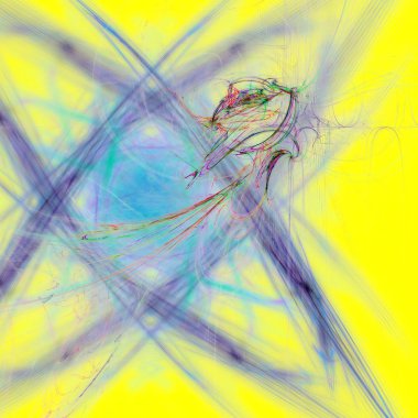 Fantezi kaotik renkli fraktal desen. Soyut Fraktal şekiller. 3D render resimde arka plan veya duvar kağıdı