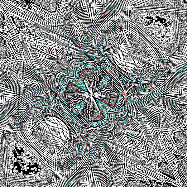 Fantasie chaotische kleurrijke fractale patroon. Abstracte fractale vormen. 3D rendering afbeelding achtergrond of behang — Stockfoto