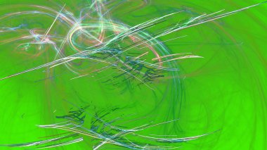 Fantezi kaotik renkli fraktal desen. Soyut Fraktal şekiller. 3D render resimde arka plan veya duvar kağıdı