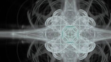 Fantezi kaotik renkli fraktal desen. Soyut Fraktal şekiller. 3D render resimde arka plan veya duvar kağıdı