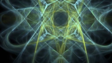 Fantezi kaotik renkli fraktal desen. Soyut Fraktal şekiller. 3D render resimde arka plan veya duvar kağıdı