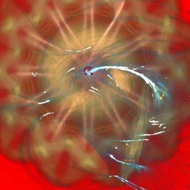 Fantezi kaotik renkli fraktal desen. Soyut Fraktal şekiller. 3D render resimde arka plan veya duvar kağıdı