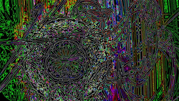 Fantasie chaotische kleurrijke fractale patroon. Abstracte fractale vormen. 3D rendering afbeelding achtergrond of behang — Stockfoto