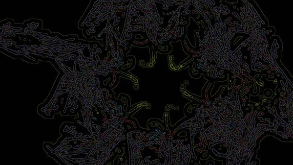 Fantasie chaotische bunte Fraktalmuster. abstrakte fraktale Formen. 3D-Rendering Illustration Hintergrund oder Tapete — Stockfoto