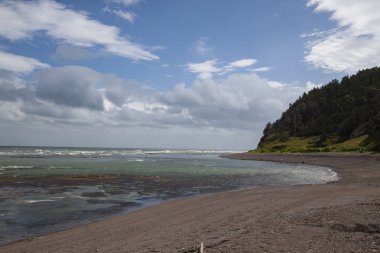  Sakhalin Adası kumlu plaj