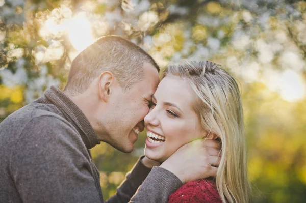 Big Portrait Happy Couple Love — Stock Photo, Image