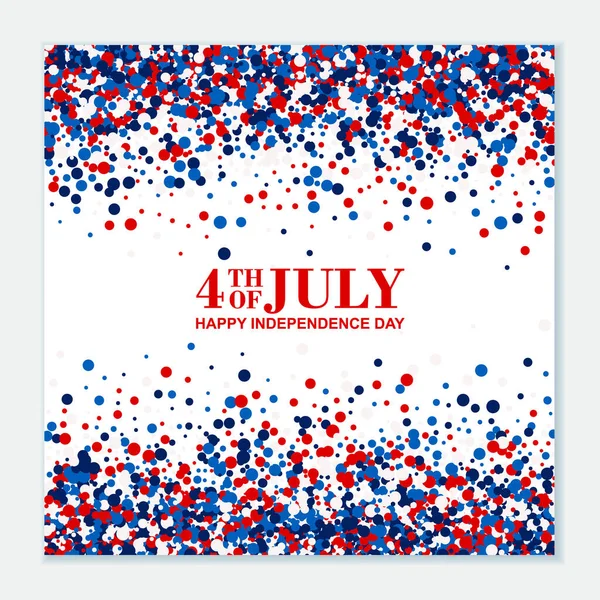 4Th July Festive Greeting Card American Happy Independence Day Design — Stock Vector