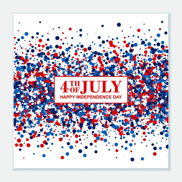 Липня Святковому Плакаті Концепція American Happy Independence Day Колами Розсіювання — стоковий вектор