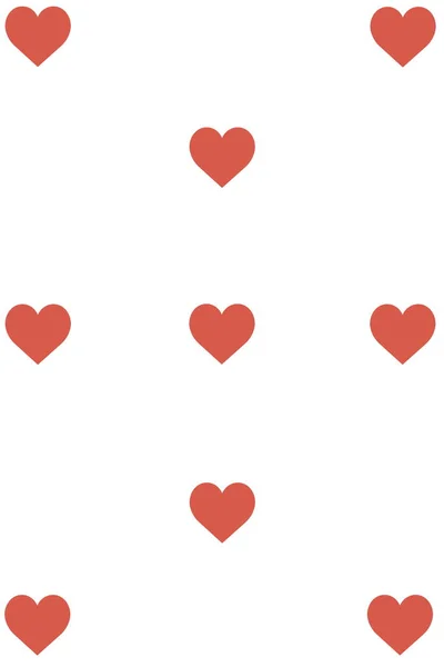 Red Hearts Design auf weißem Hintergrund. Liebe, Herz, Valentinstag. Kann für Artikel, Druck, Illustration, Hintergrund, Website, Unternehmen, Präsentationen, Produktwerbung usw. verwendet werden. — Stockfoto