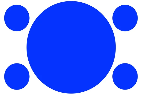 Cirkulär färgade Banners - mörk blå cirklar. Kan användas för bakgrund, företag, hemsida, Illustration ändamål, presentationer, produkt kampanjer etc. Tomma cirklar för Text, Data placering. — Stockfoto