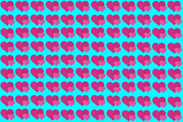 Ροζ καρδιά σχήμα σε μπλε φόντο. Καρδιές Dot Design. Μπορεί να χρησιμοποιηθεί για άρθρα, εκτύπωση, εικονογράφηση σκοπό, υπόβαθρο, ιστοσελίδα, τις επιχειρήσεις, παρουσιάσεις, προσφορές κλπ προϊόν. — Φωτογραφία Αρχείου