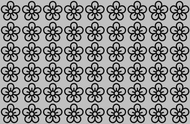 Gri arka plan ile çiçek deseni. Yaprakları tasarım açık arka planda yayıldı. Kullanım makaleleri, baskı, Illustration, arka plan, Web sitesi, işletmeler, sunumlar, ürün promosyonlar.