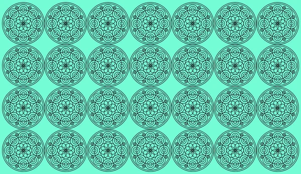 Azulejo de patrón sin costuras con mandalas florales redondas. Islam, Yoga, árabe, indio, motivos otomanos. Perfecto para imprimir en tela o papel. Conjunto de mandala redondo sobre fondo azul . — Foto de Stock