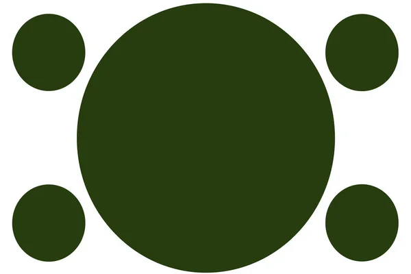 Cirkulära färgade banderoller - mörkgröna cirklar. Kan användas för illustrationsändamål, bakgrund, hemsida, företag, presentationer, produktkampanjer etc. Tomma cirklar för text, dataplacering. — Stockfoto