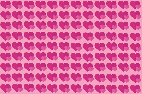 Rosa hjärta form på rosa bakgrund. Hearts Dot Design. Kan användas för artiklar, tryck, illustrationssyfte, bakgrund, hemsida, företag, presentationer, produktkampanjer etc.. — Stockfoto