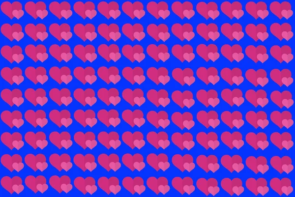 Pink Heart Shape on Royal Blue Background. Hearts Dot Design. Can be used for Articles, Printing, Illustration purpose, background, website, businesses, presentations, Product Promotions etc.