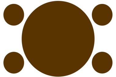 Dairesel Renkli Afişler, Kahverengi Daireler. İllüstrasyon amaçlı, özgeçmiş, web sitesi, işletmeler, sunumlar, Ürün Tanıtımları vs. için kullanılabilir. Metin ve Veri Yerleştirmesi için Boş Çemberler.