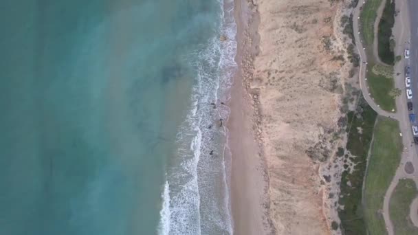 Netanya Sahil Kapalı Dalgalar Deniz — Stok video