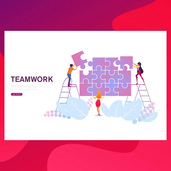 Teamwork koncept banner. Kan bruge til web banner, infografik, helte billeder . – Stock-vektor