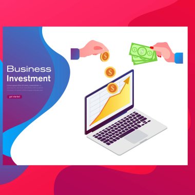 İş ve finans hizmetleri, para kredisi, bütçe planlama düz vektör illüstrasyon tasarımı