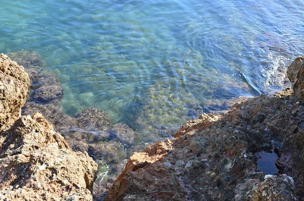 Costa Rochosa Com Uma Cor Turquesa Brilhante Mar Mediterrâneo Espanha — Fotografia de Stock