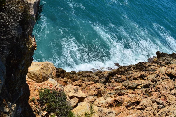 Costa Rochosa Com Uma Cor Turquesa Brilhante Mar Mediterrâneo Espanha — Fotografia de Stock