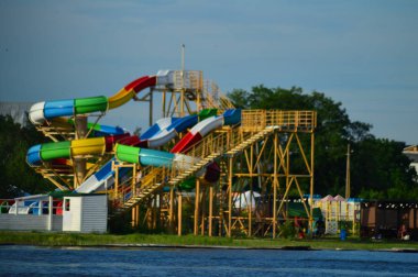 Kharkiv bölgesi, Volchansky ilçesi, Hotomlya köyü/ Ukrayna- 08.06.2019 Costa Brava Hotel'de istirahat