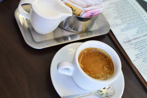 Café y té con dulces — Foto de Stock