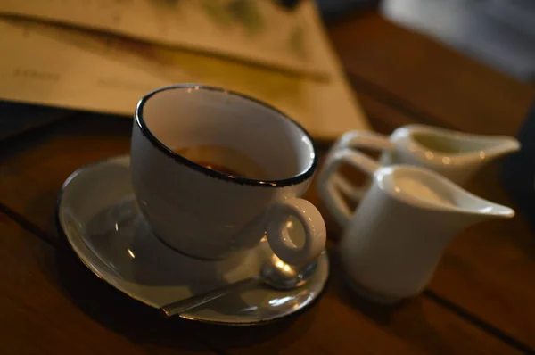 Caffè e tè con dolci — Foto Stock