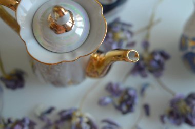 Doğal dekor ve çiçek makro çekimi