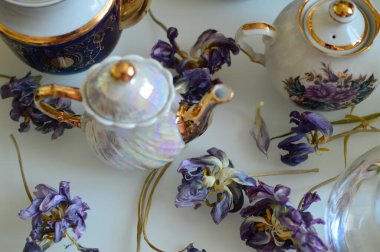 Doğal dekor ve çiçek makro çekimi