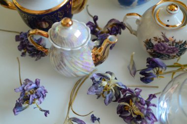 Doğal dekor ve çiçek makro çekimi