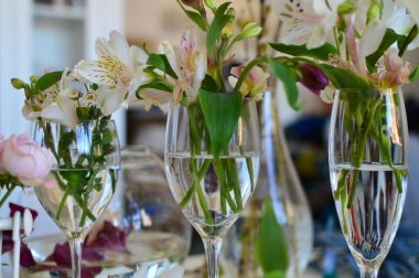 Doğal dekor ve çiçek makro çekimi