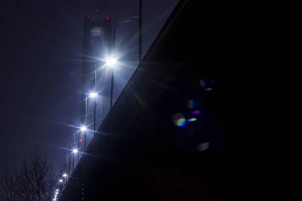 Most Noc Światła Jej — Zdjęcie stockowe