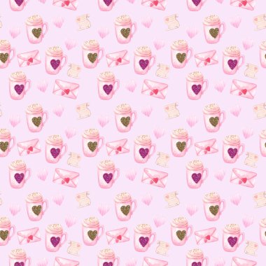 desen bardak ve harfleri ile