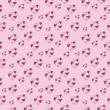 pembe glitter desenle kalpleri kırık