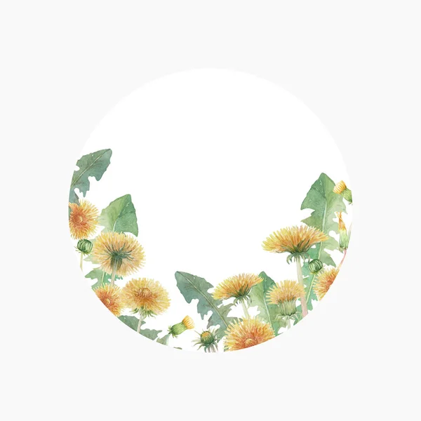 dandelion and leaf frame