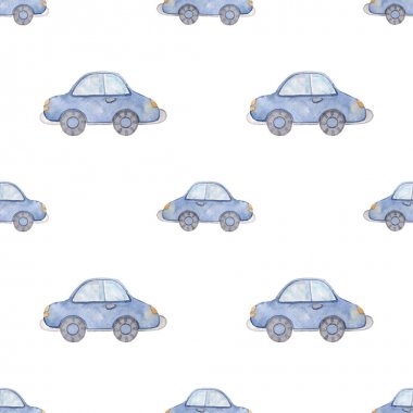 taşıma ile karikatür suluboya desen 1