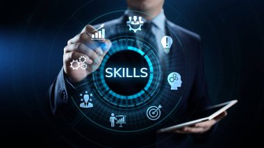 Yetenek Eğitimi Öğrenme Kişisel Gelişim Yetkinliği İş Konsepti.