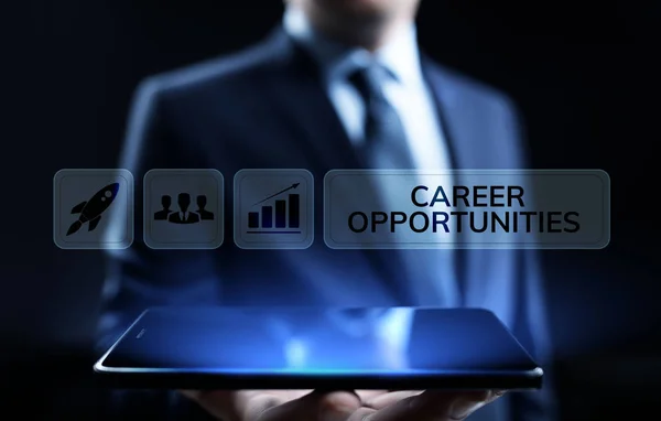 Oportunidad de carrera personal crecimiento concepto de negocio en pantalla. — Foto de Stock