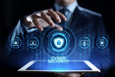 Siber güvenlik veri koruması bilgi gizliliği internet teknolojisi kavramı.